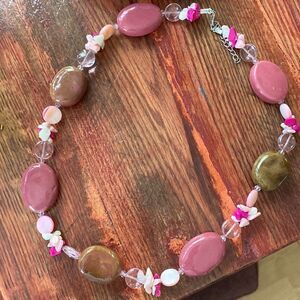 Rose & Fire Cherry Rose Quartz Big & Bold Necklace